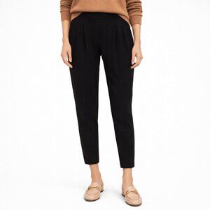 Nili Lotan Cropped Slouchy Pants Black Women’s Size 0 Elastic Waist Pleated